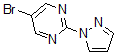 structure of CAS# 883230-94-2, 5-Bromo-2-Pyrazol-1-Yl-Pyrimidine;5-Bromo-2-(1H-Pyrazol-1-Yl)Pyrimidine;5-BROMO-2-PYRAZOL-1-YL-PYRIMIDINE