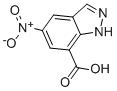 structure of CAS# 883290-89-9, 5-Nitro-1H-Indazole-7-Carboxylic Acid;Ec-000.1938;Zero/001900