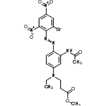 CAS#: 88351-61-5， Methyl N-{3-acetamido-4-[(2-bromo-4,6-dinitrophenyl)diazenyl]phenyl}-N-ethyl-beta-alaninate