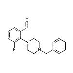 结构式 CAS# 883512-18-3, 2-(4-苄基-1-哌嗪基)-3-氟苯甲醛