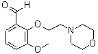 结构式 CAS# 883546-13-2, 3-甲氧基-2-[2-(4-吗啉基)乙氧基]苯甲醛