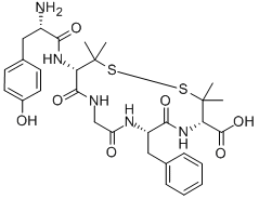 结构式 CAS# 88373-72-2, (D-青霉胺2,青霉胺5)-脑啡肽