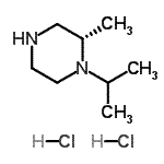 结构式 CAS# 884199-34-2, (2S)-1-异丙基-2-甲基哌嗪二盐酸盐