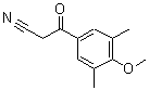 structure of CAS# 884504-21-6, 3-(4-Methoxy-3,5-dimethylphenyl)-3-oxopropanenitrile;3,5-Dimethyl-4-Methoxybenzoylacetonitrile;MFCD02260791