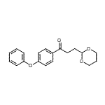 结构式 CAS# 884504-36-3, 3-(1,3-二恶烷-2-基)-1-(4-苯氧基苯基)-1-丙酮
