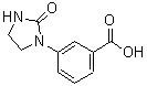 结构式 CAS# 884504-86-3, 3-(2-氧代-1-咪唑烷基)苯甲酸