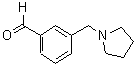 structure of CAS# 884507-42-0, 3-(Pyrrolidin-1-Ylmethyl)Benzaldehyde;3-(Pyrrolidin-1-Ylmethyl)Benzaldehyde 97%;3-(PYRROLIDIN-1-YLMETHYL)BENZALDEHYDE 97;1-(3-Formylbenzyl)Pyrrolidine