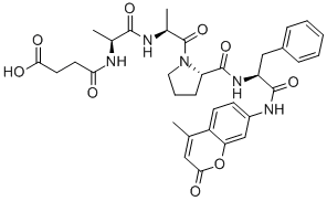 CAS#: 88467-45-2， N-(3-Carboxy-1-oxopropyl)-L-alanyl-L-alanyl-L-prolyl-N-(4-methyl-2-oxo-2H-1-benzopyran-7-yl)-L-Phenylalaninamide