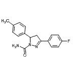 CAS#: 885269-86-3， 3-(4-Fluorophenyl)-5-(4-methylphenyl)-4,5-dihydro-1H-pyrazole-1-carboxamide
