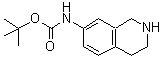 结构式 CAS# 885270-54-2, (1,2,3,4-四氢-7-异喹啉基)-氨基甲酸叔丁酯