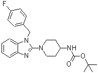 CAS#: 885270-85-9， tert-butyl N-[1-[1-[(4-fluorophenyl)methyl]benzimidazol-2-yl]-4-piperidyl]carbamate