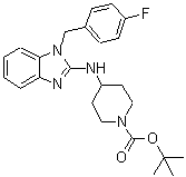 CAS#: 885270-91-7， 2-Methyl-2-propanyl 4-{[1-(4-fluorobenzyl)-1H-benzimidazol-2-yl]amino}-1-piperidinecarboxylate