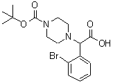 CAS#: 885273-04-1， (2-Bromophenyl)(4-{[(2-methyl-2-propanyl)oxy]carbonyl}-1-piperazinyl)acetic acid