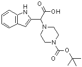 CAS#: 885275-32-1， 1H-Indol-2-yl(4-{[(2-methyl-2-propanyl)oxy]carbonyl}-1-piperazinyl)acetic acid