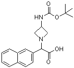 CAS#: 885275-34-3， [3-({[(2-Methyl-2-propanyl)oxy]carbonyl}amino)-1-azetidinyl](2-naphthyl)acetic acid