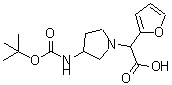 CAS#: 885276-37-9， 2-Furyl[3-({[(2-methyl-2-propanyl)oxy]carbonyl}amino)-1-pyrrolidinyl]acetic acid