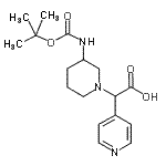 CAS#: 885276-46-0， [3-({[(2-Methyl-2-propanyl)oxy]carbonyl}amino)-1-piperidinyl](4-pyridinyl)acetic acid