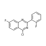CAS#: 885277-58-7， 4-Chloro-7-fluoro-2-(2-fluorophenyl)quinazoline