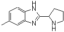 结构式 CAS# 885278-00-2, 5-甲基-2-(2-吡咯烷基)-1H-苯并咪唑