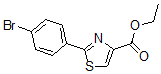 结构式 CAS# 885278-75-1, 2-(4-溴苯基)-4-噻唑羧酸乙酯