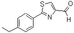 structure of CAS# 885279-27-6, 2-(4-Ethylphenyl)-1,3-thiazole-4-carbaldehyde;2-(4-Ethylphenyl)-1,3-thiazol-4-carbaldehyd;2-(4-Ethylphenyl)-1,3-thiazole-4-carbaldehyde;2-(4-Éthylphényl)-1,3-thiazole-4-carbaldéhyde
