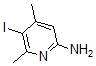 structure of CAS# 885952-12-5, 5-Iodo-4,6-Dimethyl-2-Pyridinamine;6-Amino-2,4-Dimethyl-3-Iodopyridine, 95%;2-AMINO-5-IODO-4,6-DIMETHYLPYRIDINE;2-AMINO-4,6-DIMETHYL-5-IODOPYRIDINE