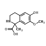 CAS#: 88598-26-9， 6-Hydroxy-7-methoxy-1-methyl-1,2,3,4-tetrahydro-1-isoquinolinecarboxylic acid