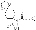 CAS#: 886362-27-2， 8-({[(2-Methyl-2-propanyl)oxy]carbonyl}amino)-1,4-dioxaspiro[4.5]decane-8-carboxylic acid