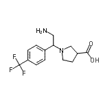CAS#: 886364-10-9， 1-{2-Amino-1-[4-(trifluoromethyl)phenyl]ethyl}-3-pyrrolidinecarboxylic acid