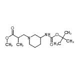 CAS#: 886364-54-1， Methyl 2-methyl-3-[3-({[(2-methyl-2-propanyl)oxy]carbonyl}amino)-1-piperidinyl]propanoate