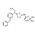 CAS#: 886365-03-3， 2-Methyl-2-propanyl {1-[2-amino-1-(3-phenoxyphenyl)ethyl]-3-pyrrolidinyl}carbamate