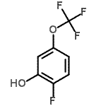 structure of CAS# 886498-03-9, 2-Fluoro-5-(trifluoromethoxy)phenol;2-Fluoro-5-(trifluoromethoxy)phenol?;MFCD04115893