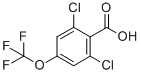 structure of CAS# 886502-90-5, 2,6-Dichloro-4-(Trifluoromethoxy)Benzoic Acid;2,6-Dichloro-4-(Trifluoromethoxy)Benzoic Acid
