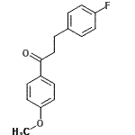 structure of CAS# 886620-76-4, 3-(4-Fluorophenyl)-1-(4-methoxyphenyl)-1-propanone;3-(4-fluorophenyl)-4'-methoxypropiophenone