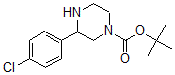 结构式 CAS# 886767-49-3, 3-(4-氯苯基)-1-哌嗪羧酸叔丁酯