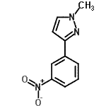 结构式 CAS# 886851-64-5, 1-甲基-3-(3-硝基苯基)-1H-吡唑