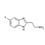 structure of CAS# 887405-22-3, 2-(5-Fluoro-1H-benzimidazol-2-yl)ethanamine;2-(2-Aminoethyl)-5-fluoro-1H-benzimidazole;2-(5-fluoro-1H-benzimidazol-2-yl)ethanamine;2-(5-Fluoro-1H-benzimidazol-2-yl)ethanamine dihydrochloride