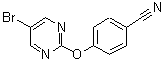 结构式 CAS# 887430-98-0, 4-[(5-溴-2-嘧啶基)氧基]苯甲腈