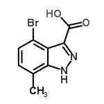 CAS#: 887578-90-7， 4-Bromo-7-methyl-1H-indazole-3-carboxylic acid