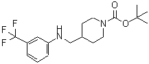 CAS#: 887582-66-3， 2-Methyl-2-propanyl 4-({[3-(trifluoromethyl)phenyl]amino}methyl)-1-piperidinecarboxylate