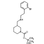 CAS#: 887587-26-0， 2-Methyl-2-propanyl 3-({[2-(2-bromophenyl)ethyl]amino}methyl)-1-piperidinecarboxylate
