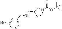 CAS#: 887590-81-0， 2-Methyl-2-propanyl 3-{[(3-bromobenzyl)amino]methyl}-1-pyrrolidinecarboxylate