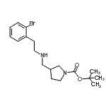 CAS#: 887590-87-6， 2-Methyl-2-propanyl 3-({[2-(2-bromophenyl)ethyl]amino}methyl)-1-pyrrolidinecarboxylate