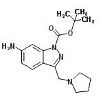 CAS#: 887590-95-6， 2-Methyl-2-propanyl 6-amino-3-(1-pyrrolidinylmethyl)-1H-indazole-1-carboxylate