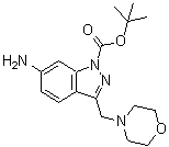 CAS#: 887591-01-7， 2-Methyl-2-propanyl 6-amino-3-(4-morpholinylmethyl)-1H-indazole-1-carboxylate