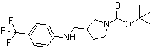 CAS#: 887591-12-0， 2-Methyl-2-propanyl 3-({[4-(trifluoromethyl)phenyl]amino}methyl)-1-pyrrolidinecarboxylate