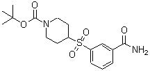 CAS#: 887591-35-7， 2-Methyl-2-propanyl 4-[(3-carbamoylphenyl)sulfonyl]-1-piperidinecarboxylate