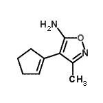 CAS#: 88786-21-4， 4-(1-Cyclopenten-1-yl)-3-methyl-1,2-oxazol-5-amine