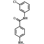 结构式 CAS# 888-80-2, 4-氨基-N-(3-氯苯基)苯甲酰胺