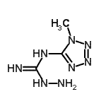 CAS 登录号：88872-40-6， N-(1-甲基-1H-四唑-5-基)肼甲脒